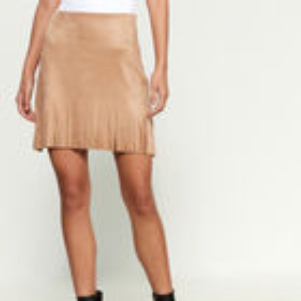 Necessary Objects Faux Suede Fringe Skirt and Top - Picture 6 of 6